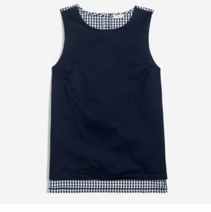 J.Crew Factory Contrast Terry Tank NWT